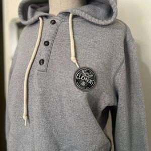 Men’s Element Hoodie size small solid gray pullover casual outdoor sweater